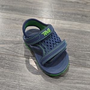 Teva Blue and Green Sport Sandals with Velcro Closure